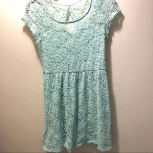 Wet Seal Large mint floral lace dress